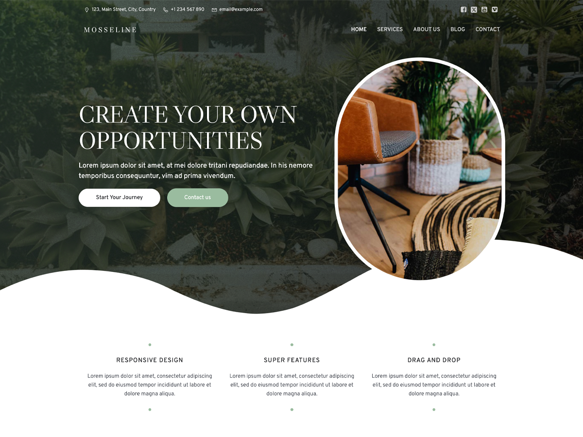 Mosseline theme screenshot