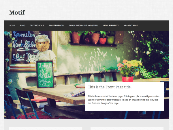 Motif theme screenshot
