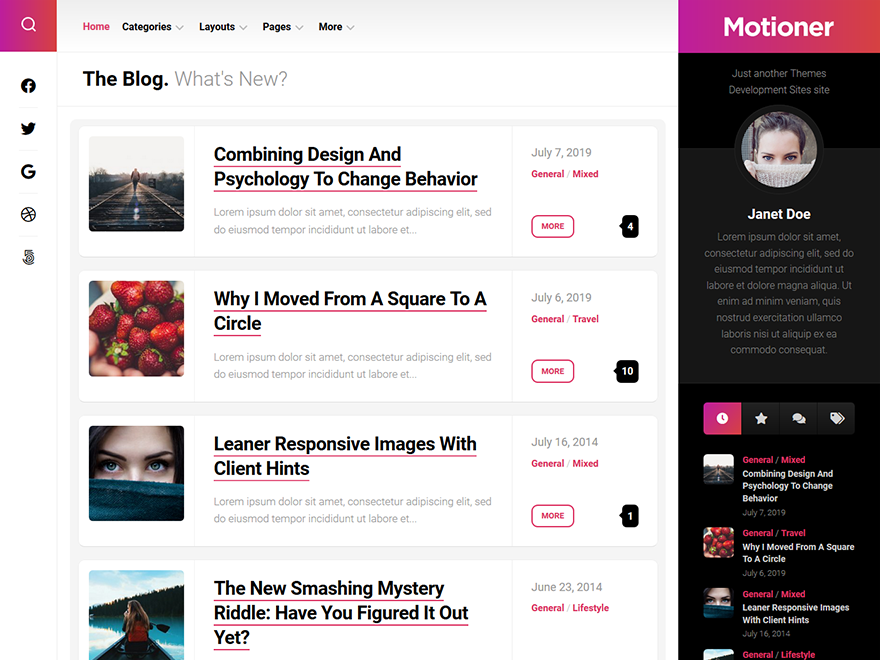 Motioner theme screenshot