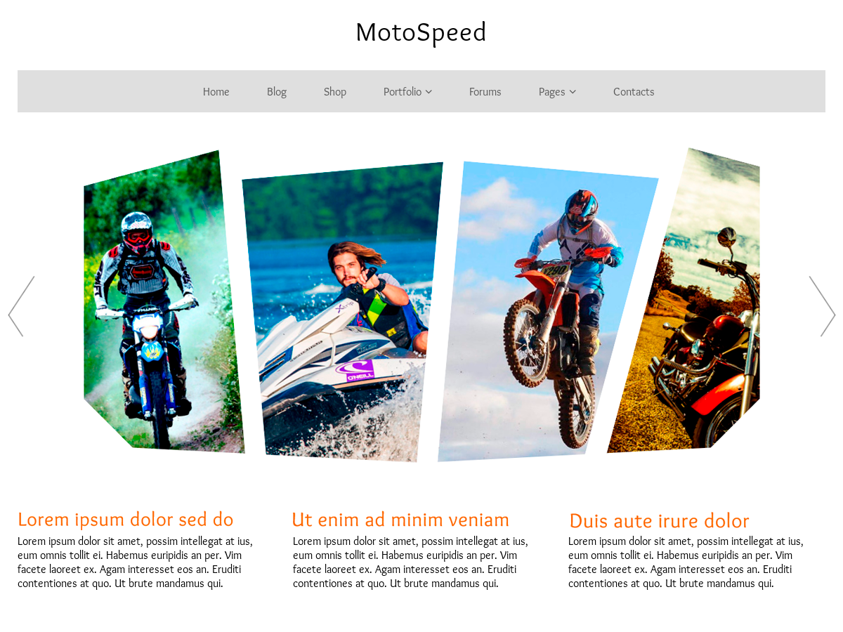 MotoSpeed theme screenshot