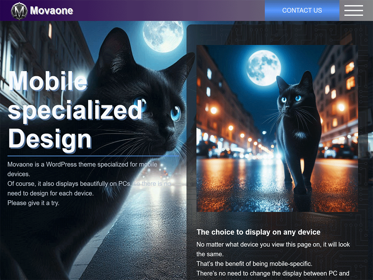 Movaone theme screenshot