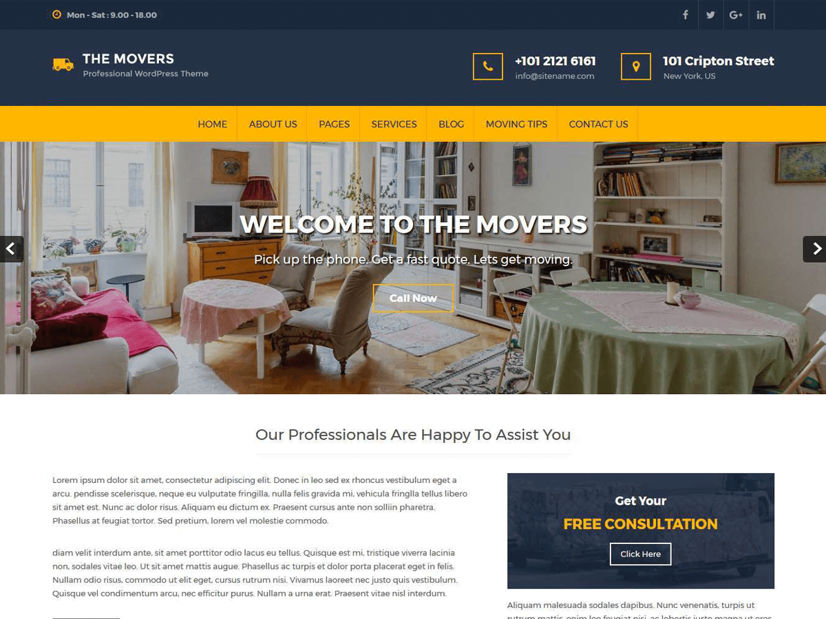 Movers Lite theme screenshot