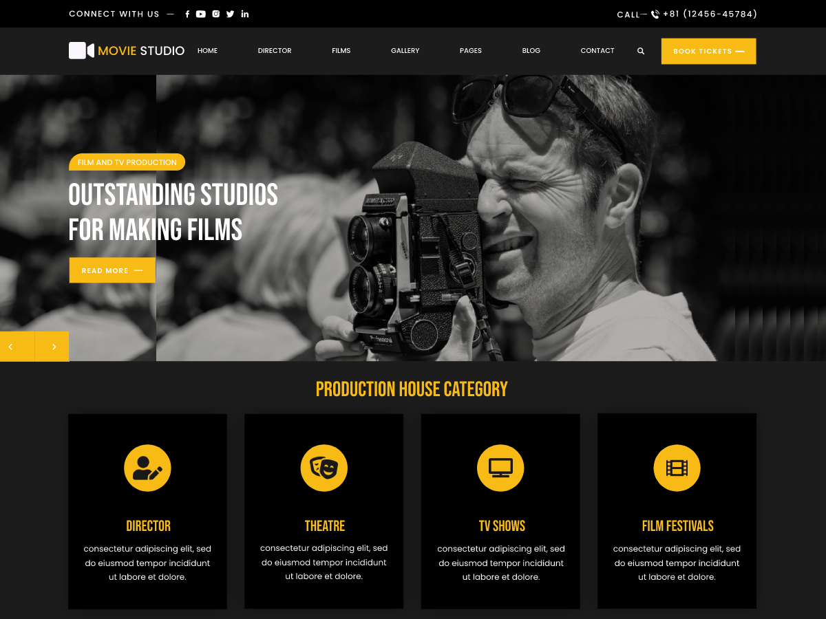 Movie Studio theme screenshot
