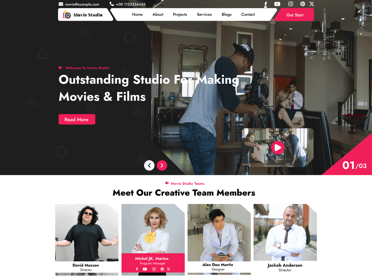 Moviemaker theme screenshot
