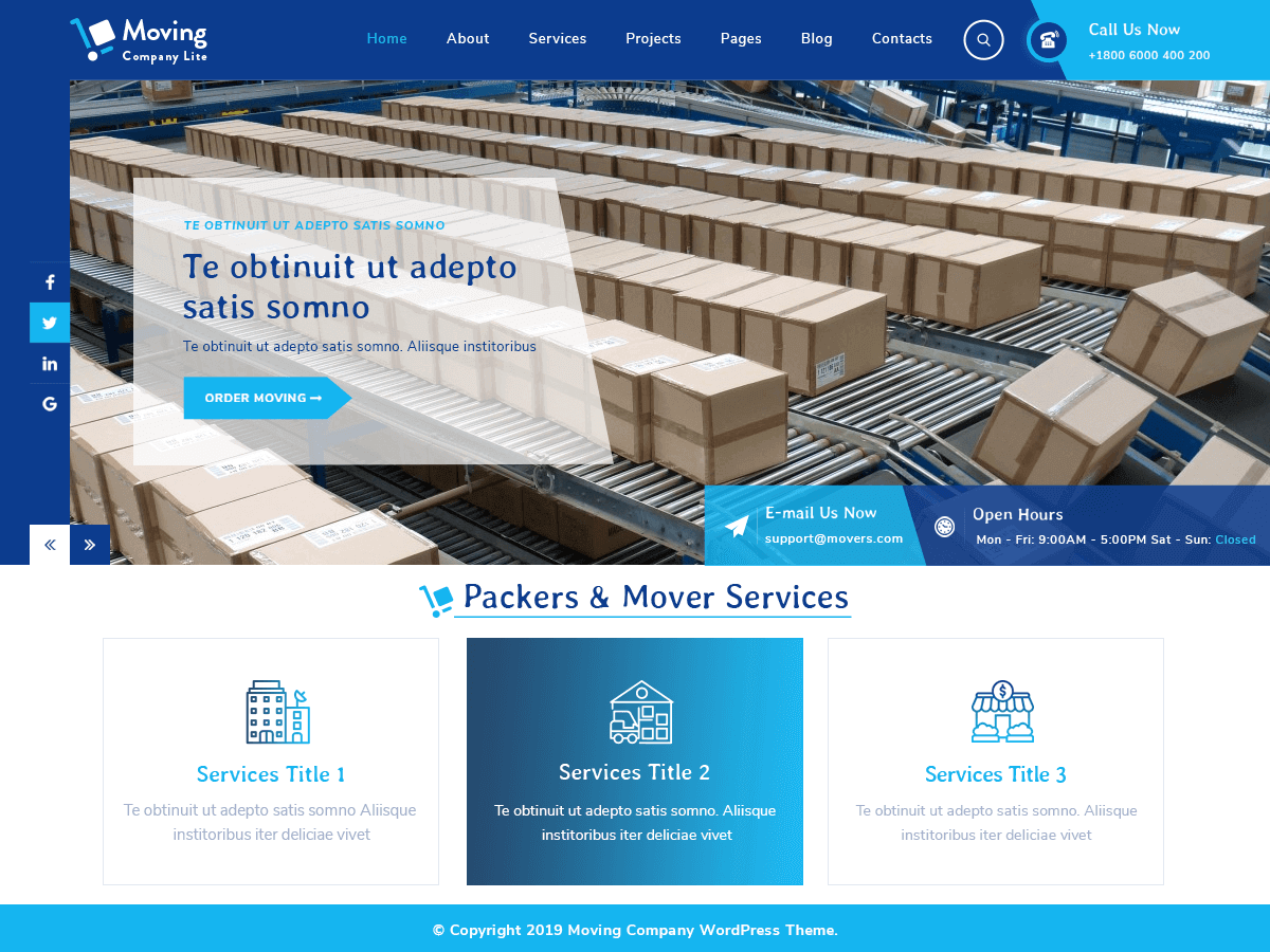 Moving Company Lite theme screenshot