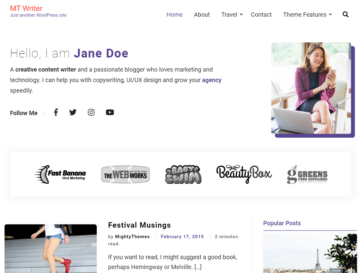 MTWriter theme screenshot