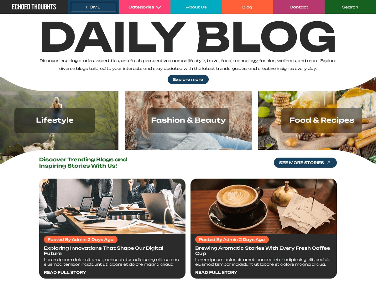 Multi Blogger theme screenshot