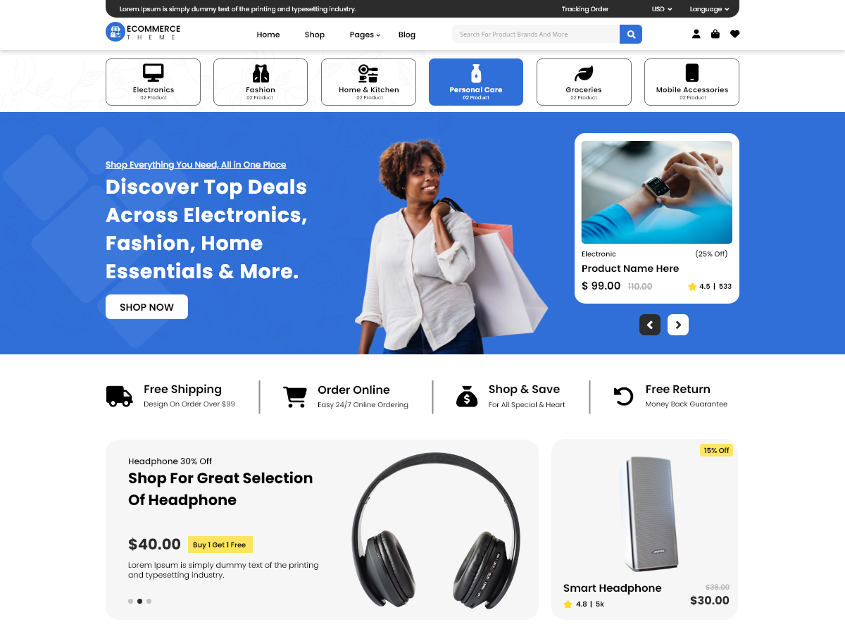 Multi Purpose theme screenshot