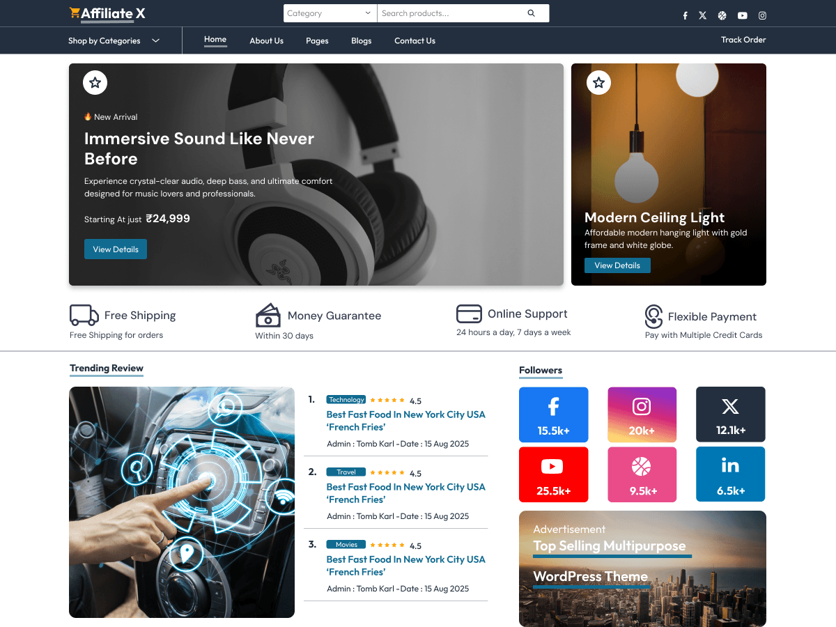 Multi Review Blog theme screenshot