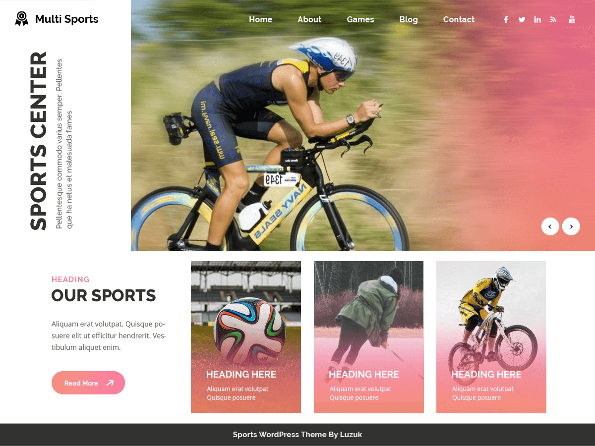 Multi Sports theme screenshot