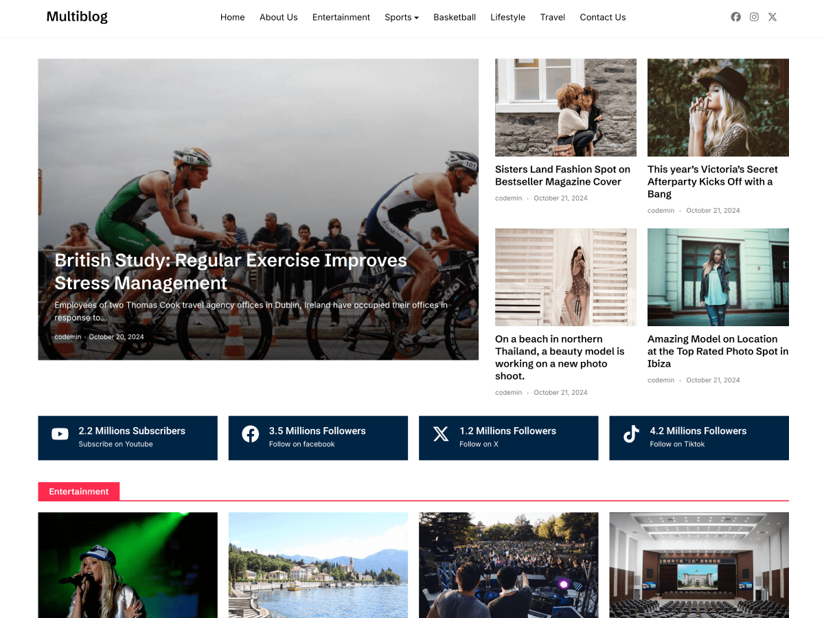 Multiblog theme screenshot