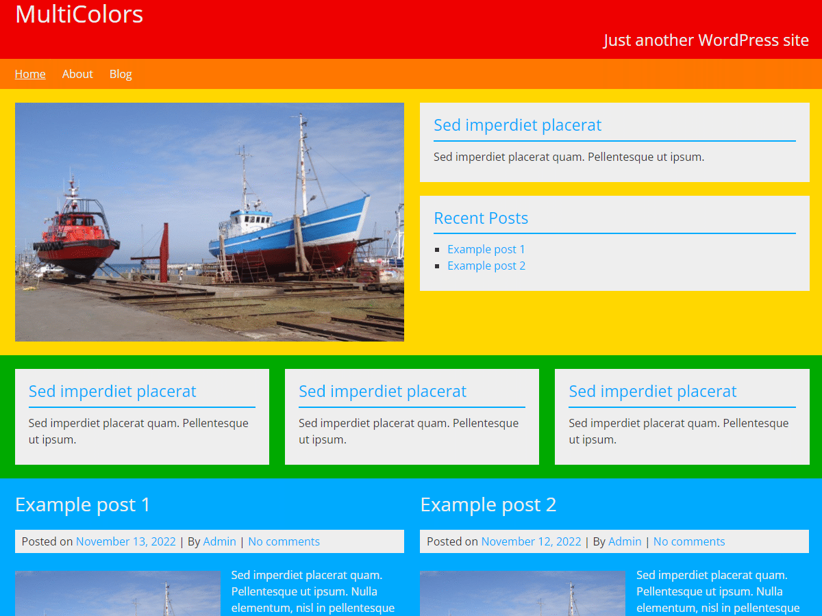 MultiColors theme screenshot