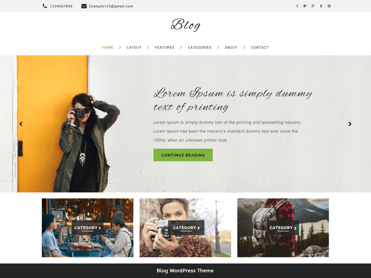 Multipurpose Blog theme screenshot