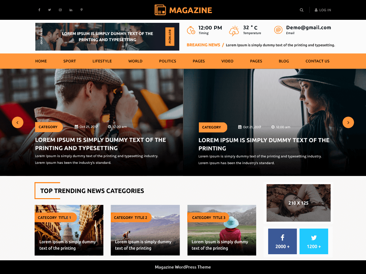 Multipurpose Magazine theme screenshot
