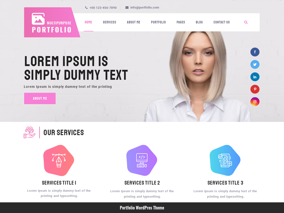 Multipurpose Portfolio theme screenshot