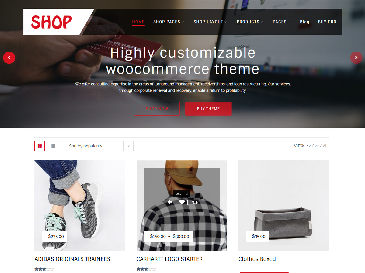Multipurpose Shop theme screenshot