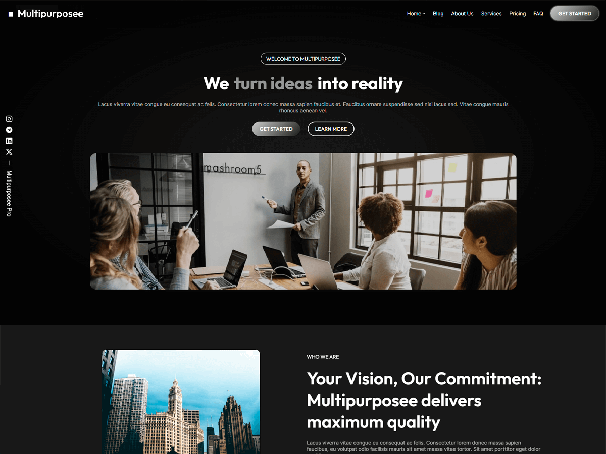 Multipurposee Two theme screenshot