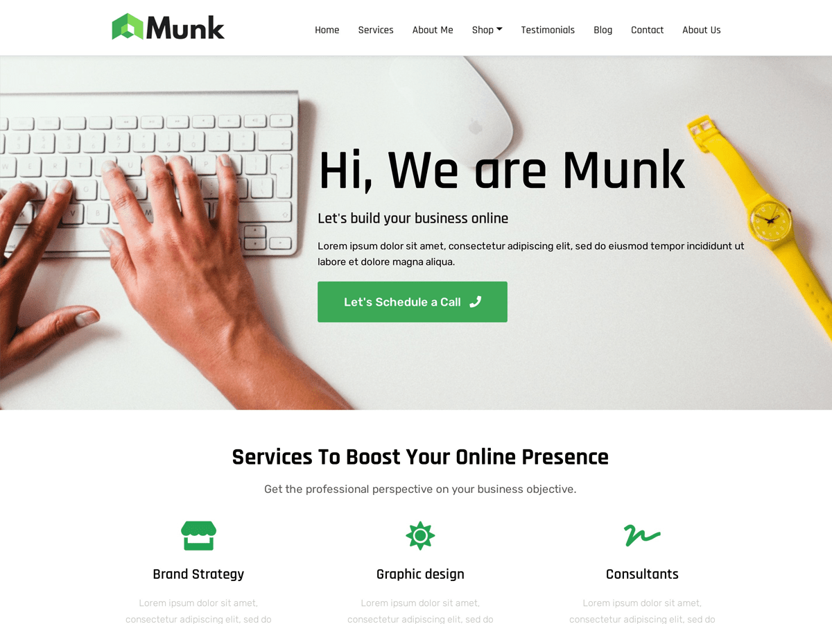Munk theme screenshot