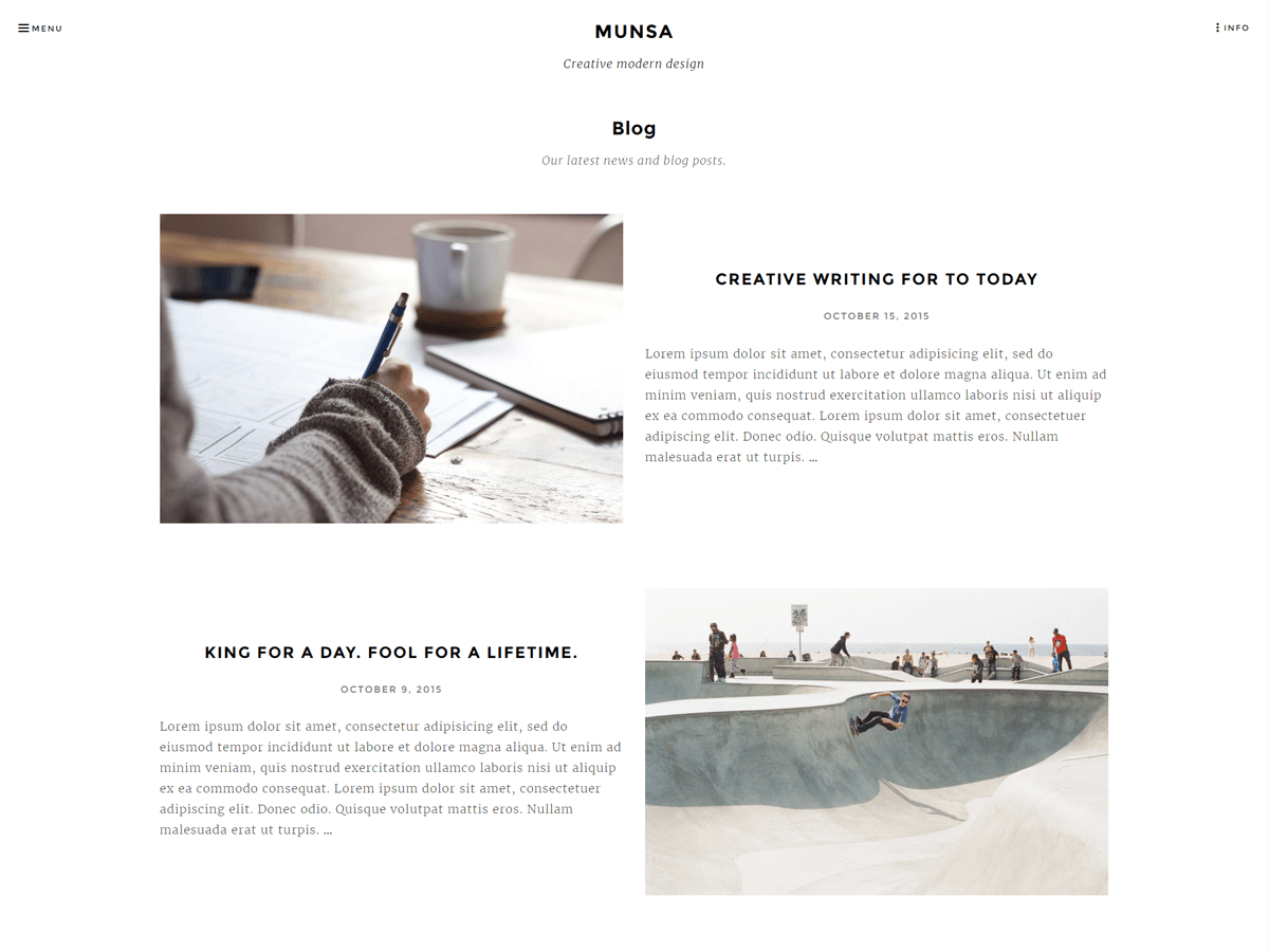 Munsa Lite theme screenshot