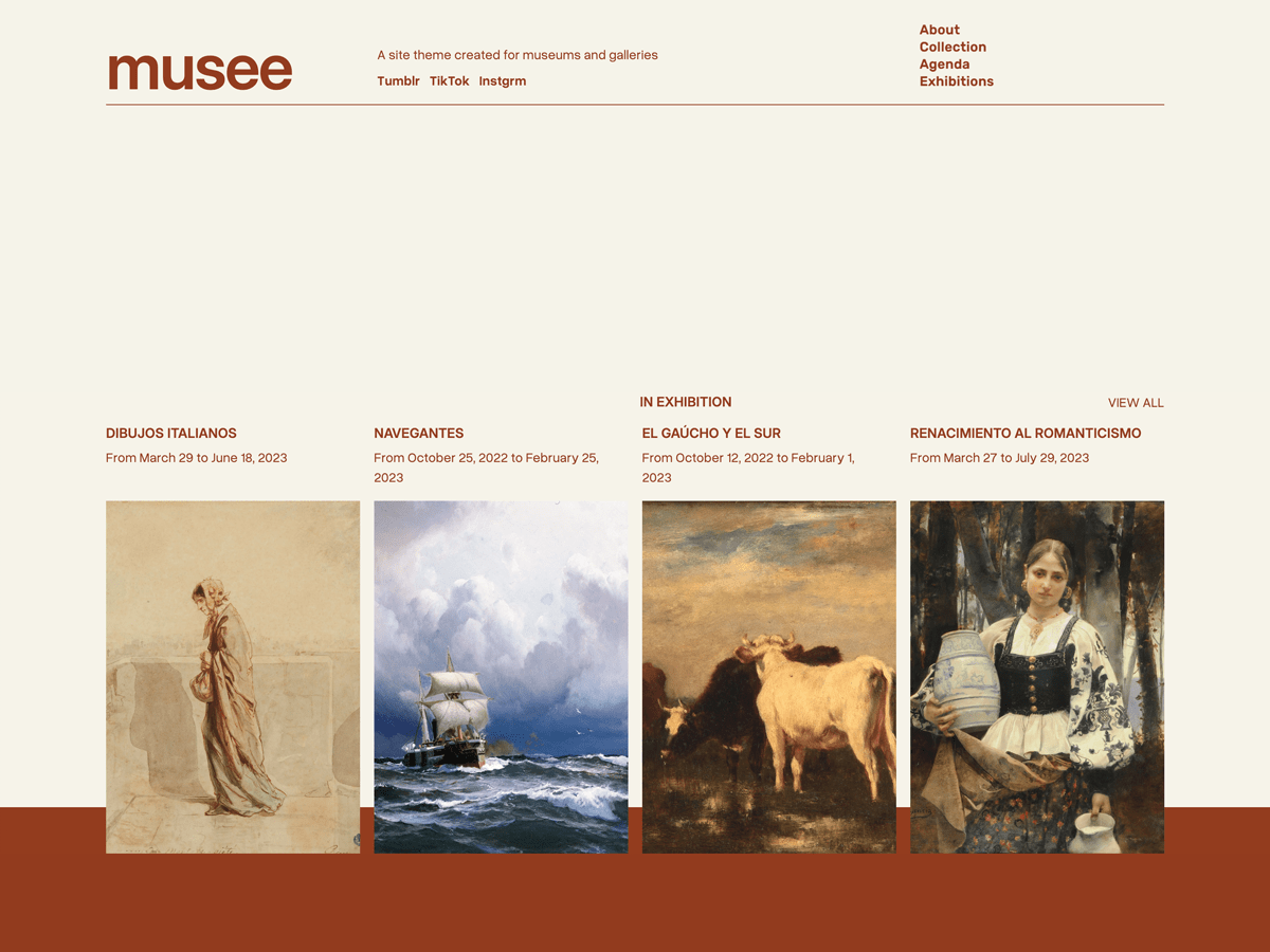 Musee theme screenshot