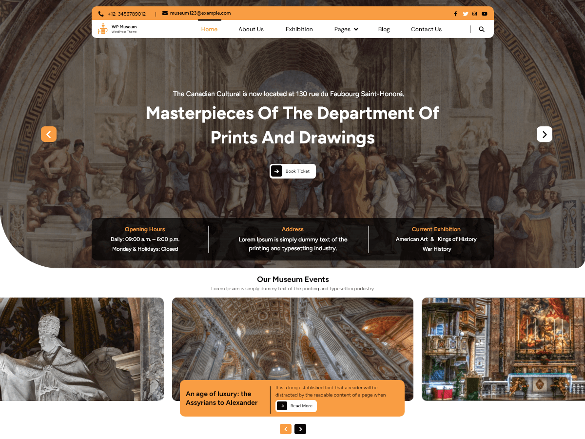 Museum Artifact theme screenshot