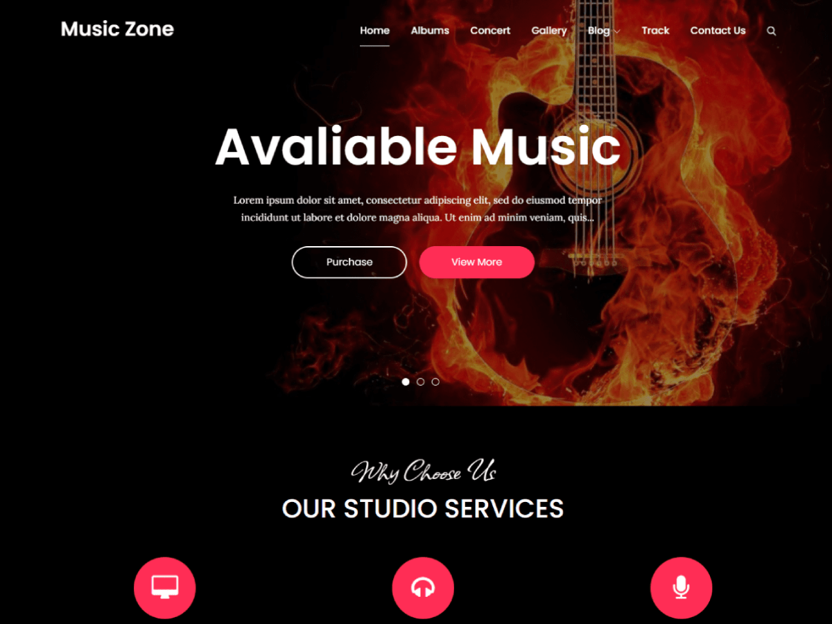 Music Zone theme screenshot