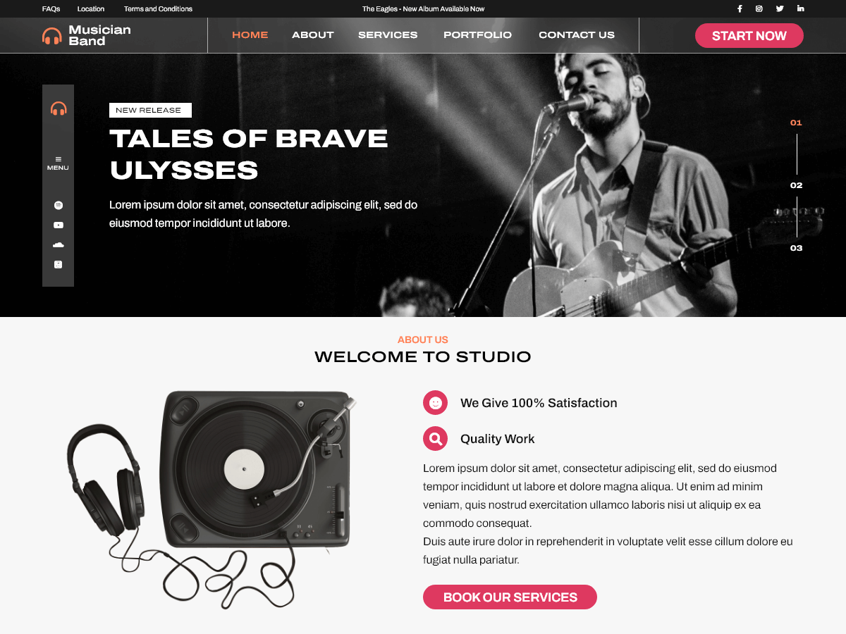 Musician Band Artist theme screenshot