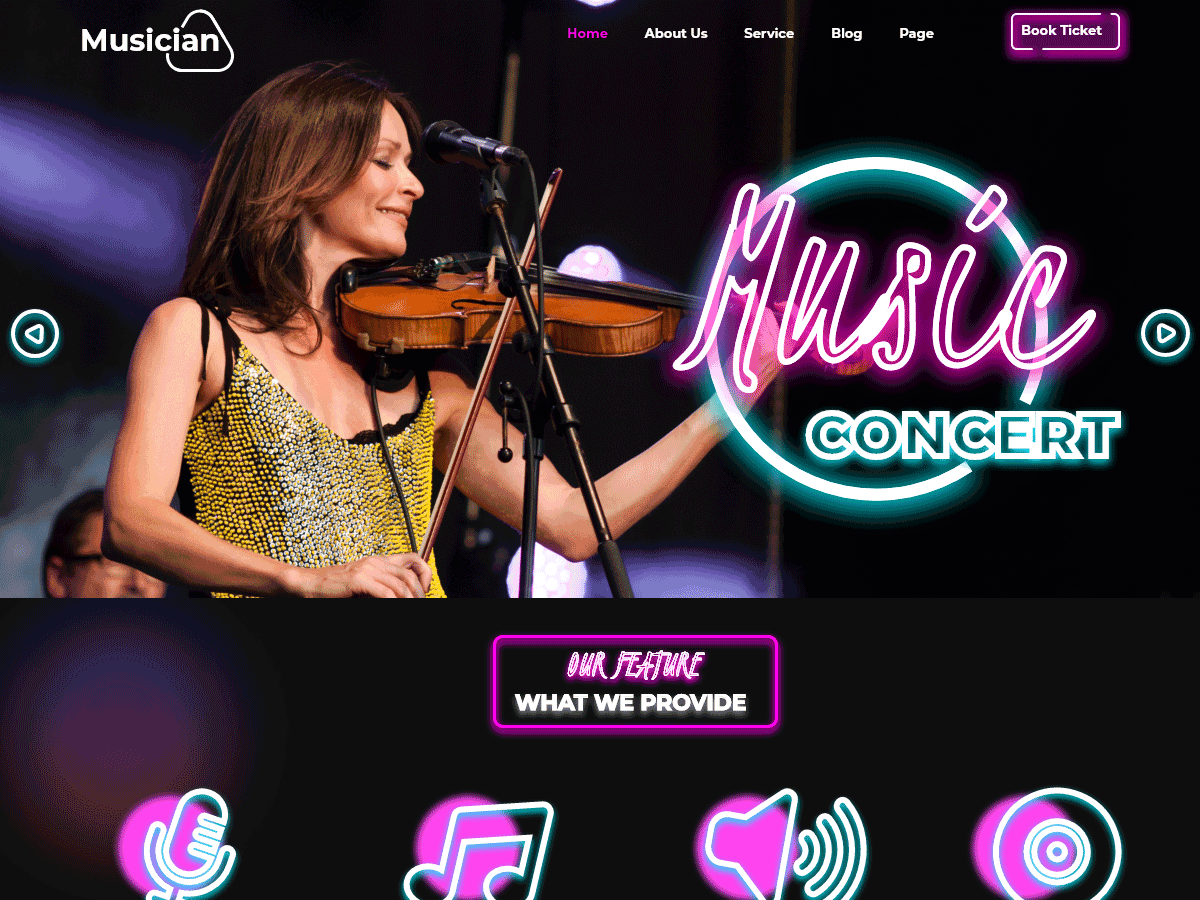 Musicians theme screenshot