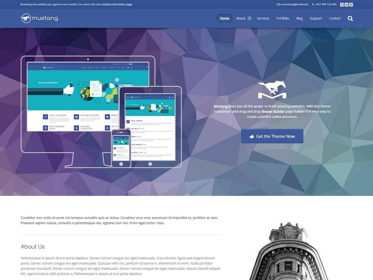 Mustang Lite theme screenshot