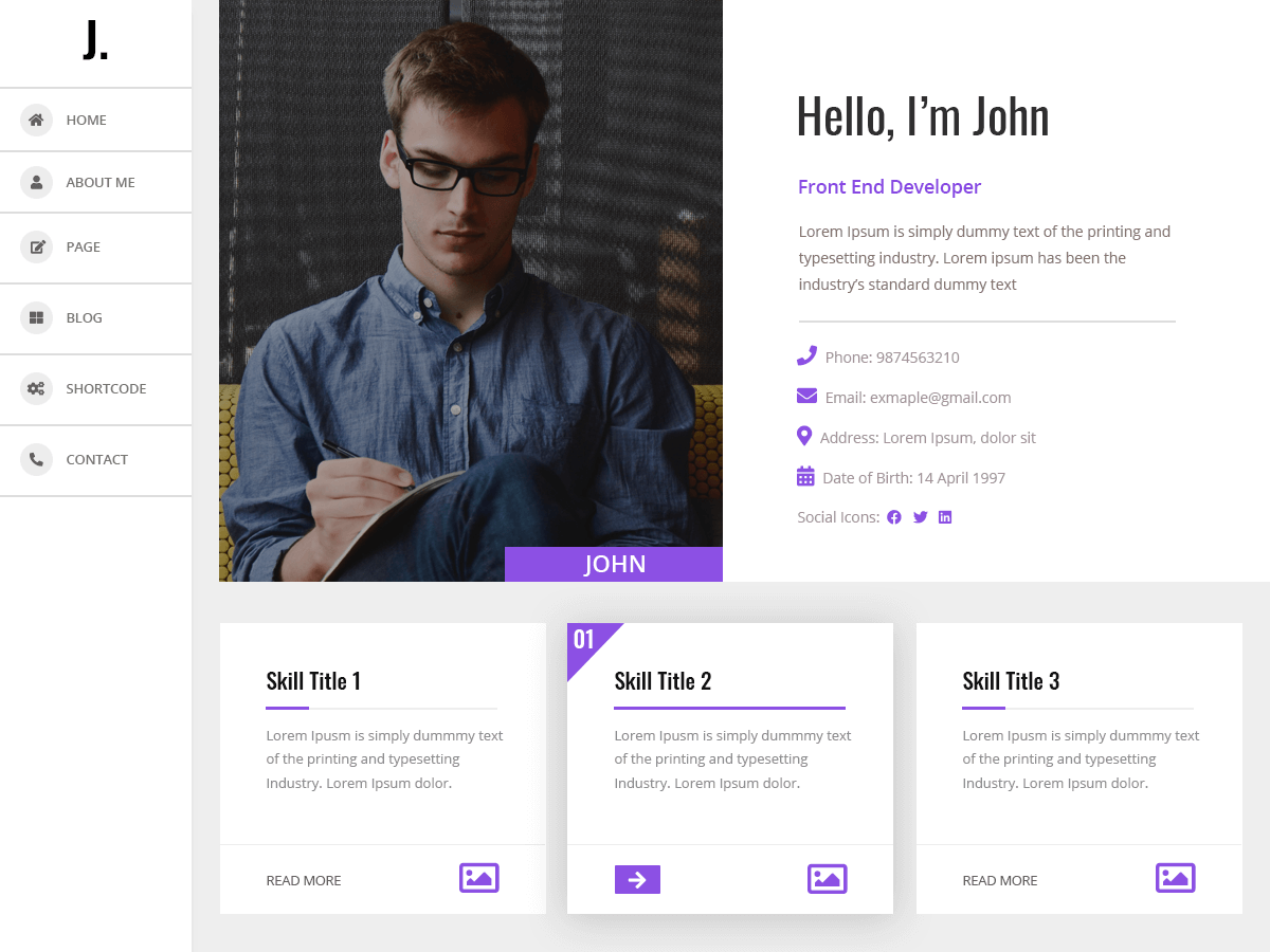 My Resume theme screenshot