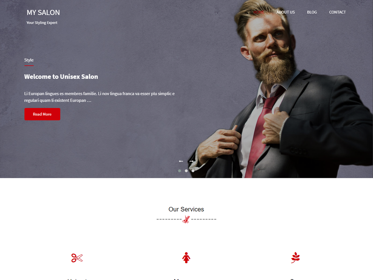 My Salon theme screenshot