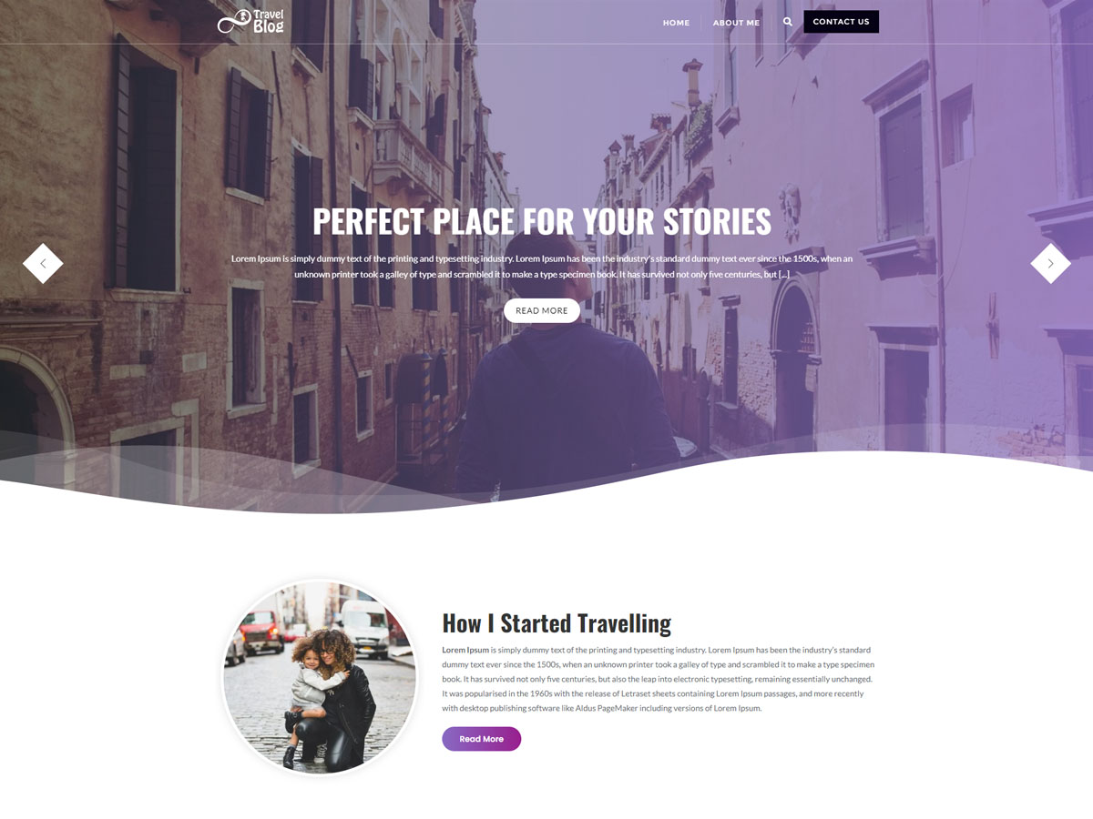 My Travel Blogs theme screenshot