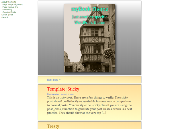 myBook theme screenshot
