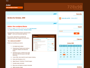 MyDaysOfAmber theme screenshot