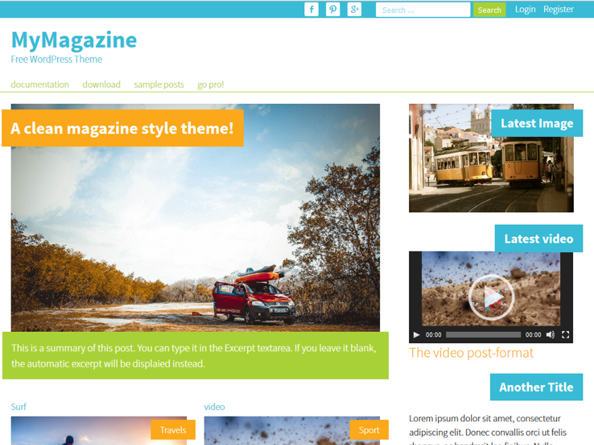 MyMagazine theme screenshot