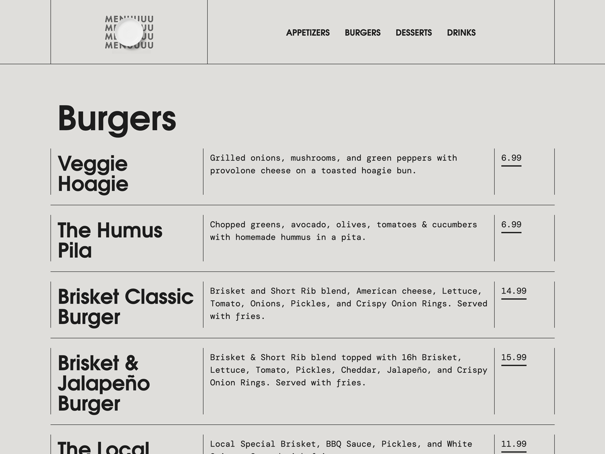 MyMenu theme screenshot