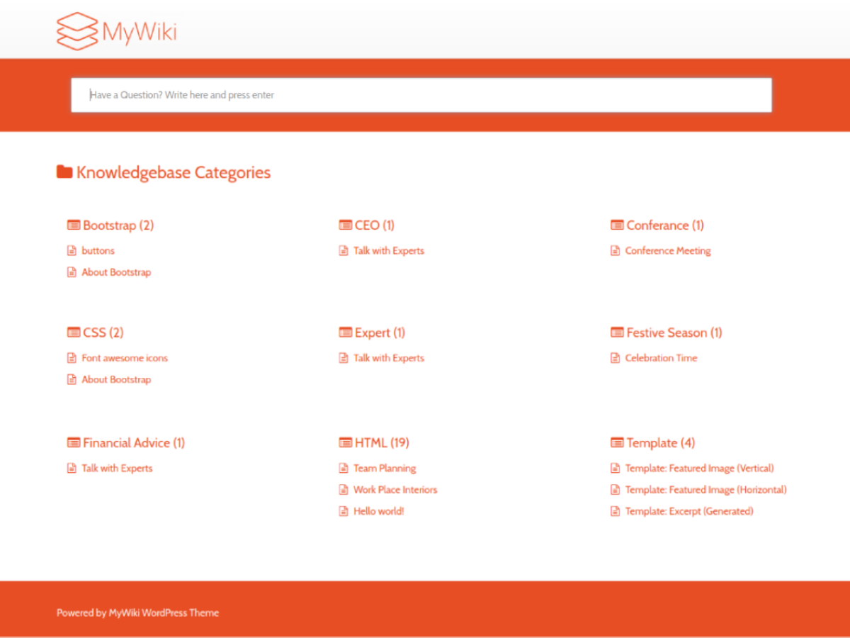 MyWiki theme screenshot