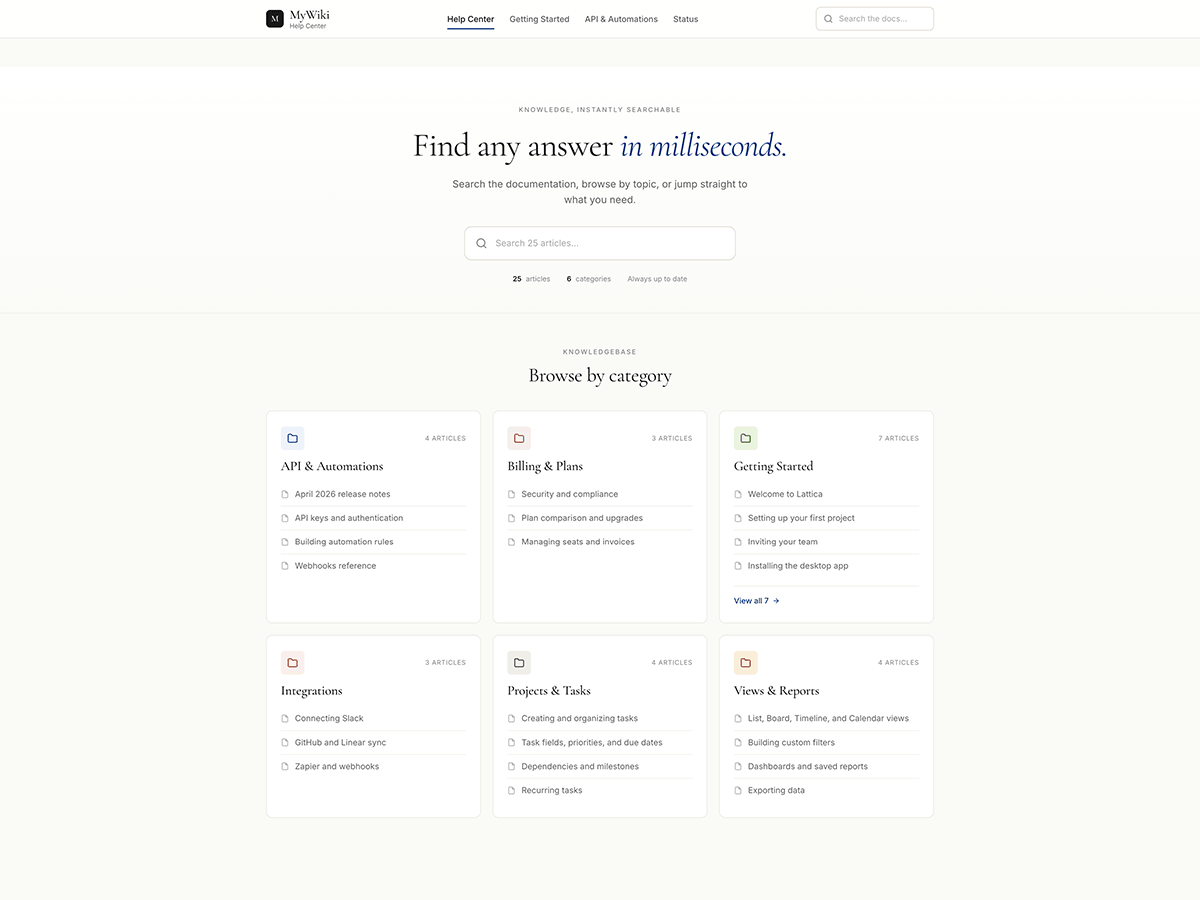 MyWiki theme screenshot