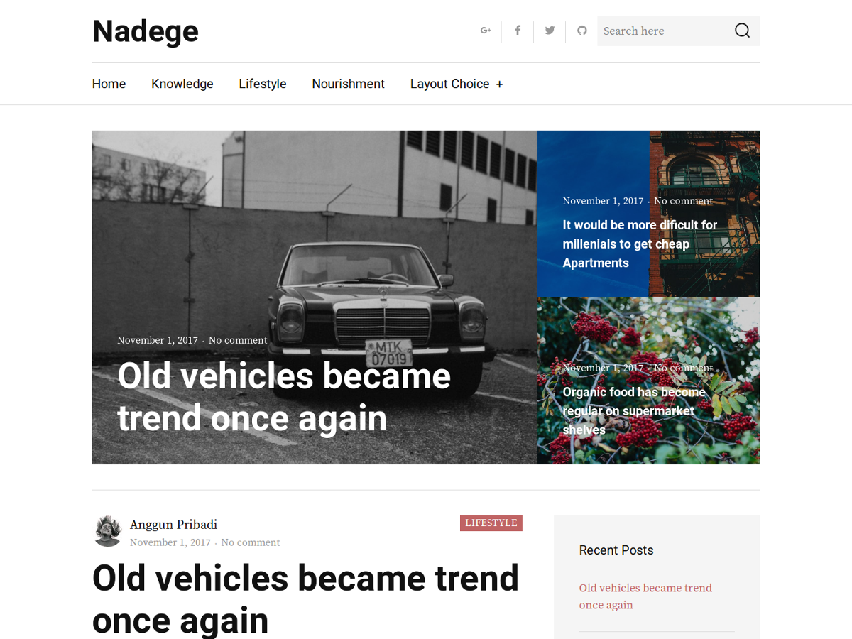 Nadege theme screenshot