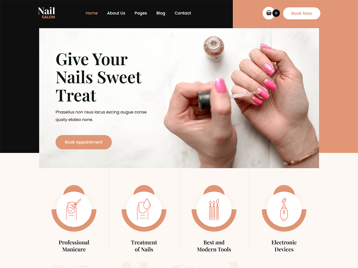 Nail Salon Lite theme screenshot