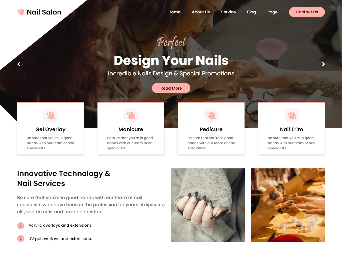 Nail Salon theme screenshot