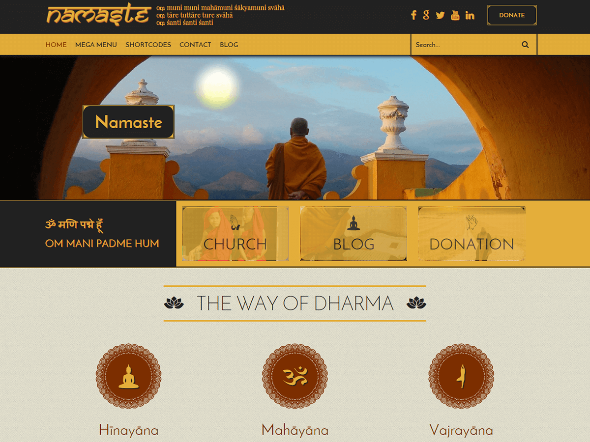 Namaste Lite theme screenshot
