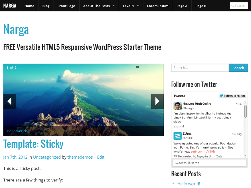 NARGA theme screenshot