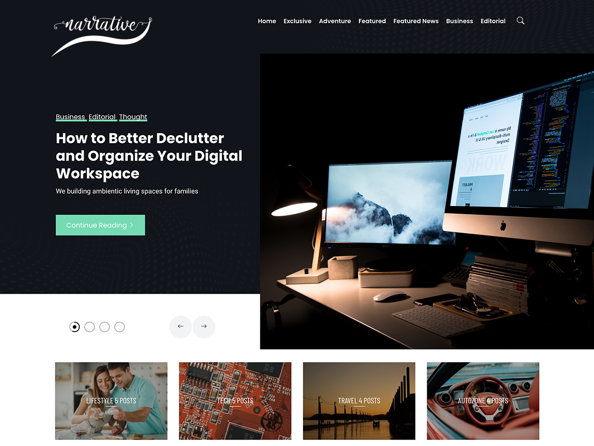 Narrative Lite theme screenshot