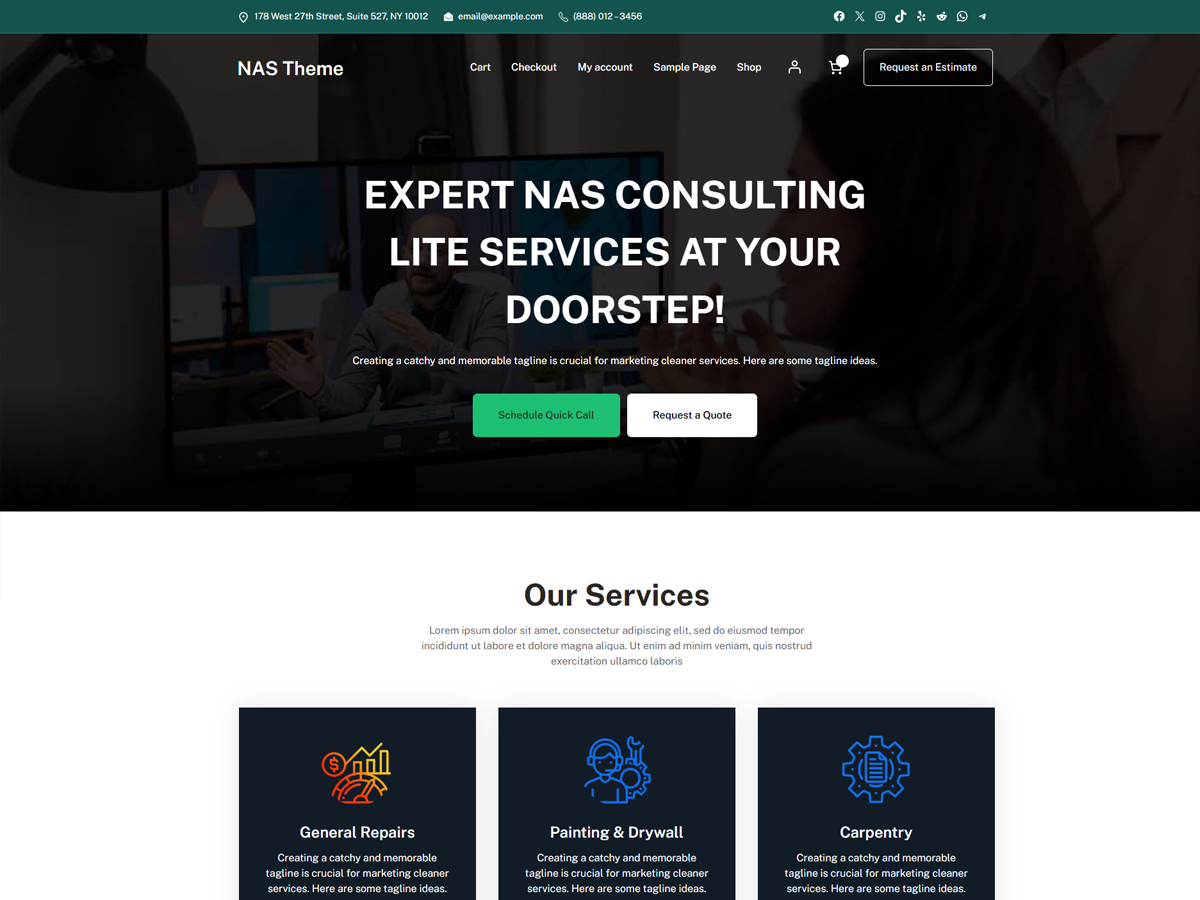 NAS Consulting Lite theme screenshot