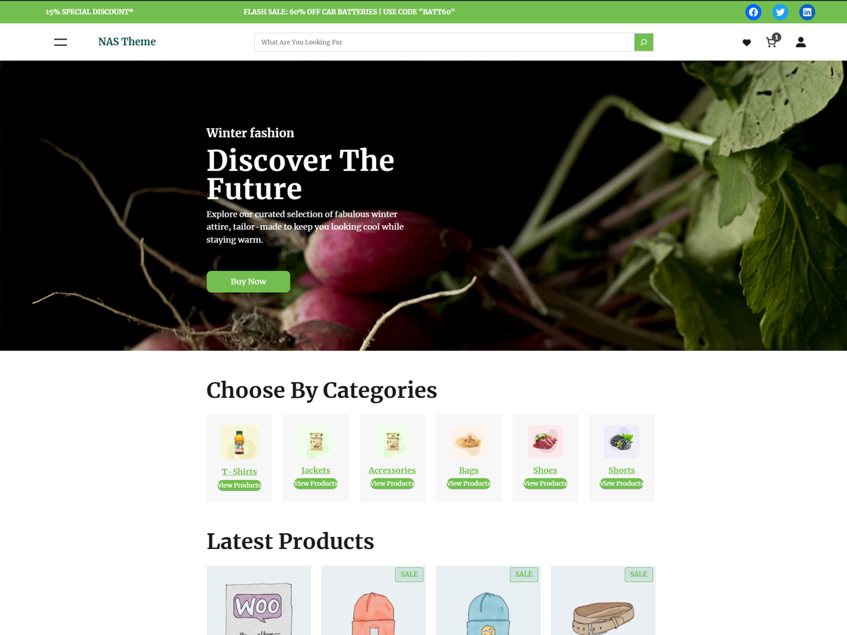 NAS Organic Food Store theme screenshot