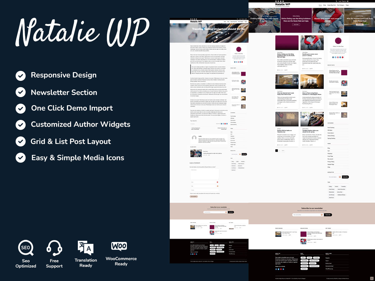 Natalie WP theme screenshot