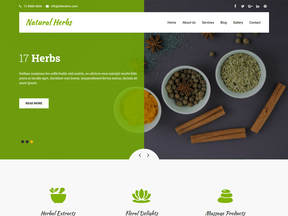 Natural Herbs Lite theme screenshot