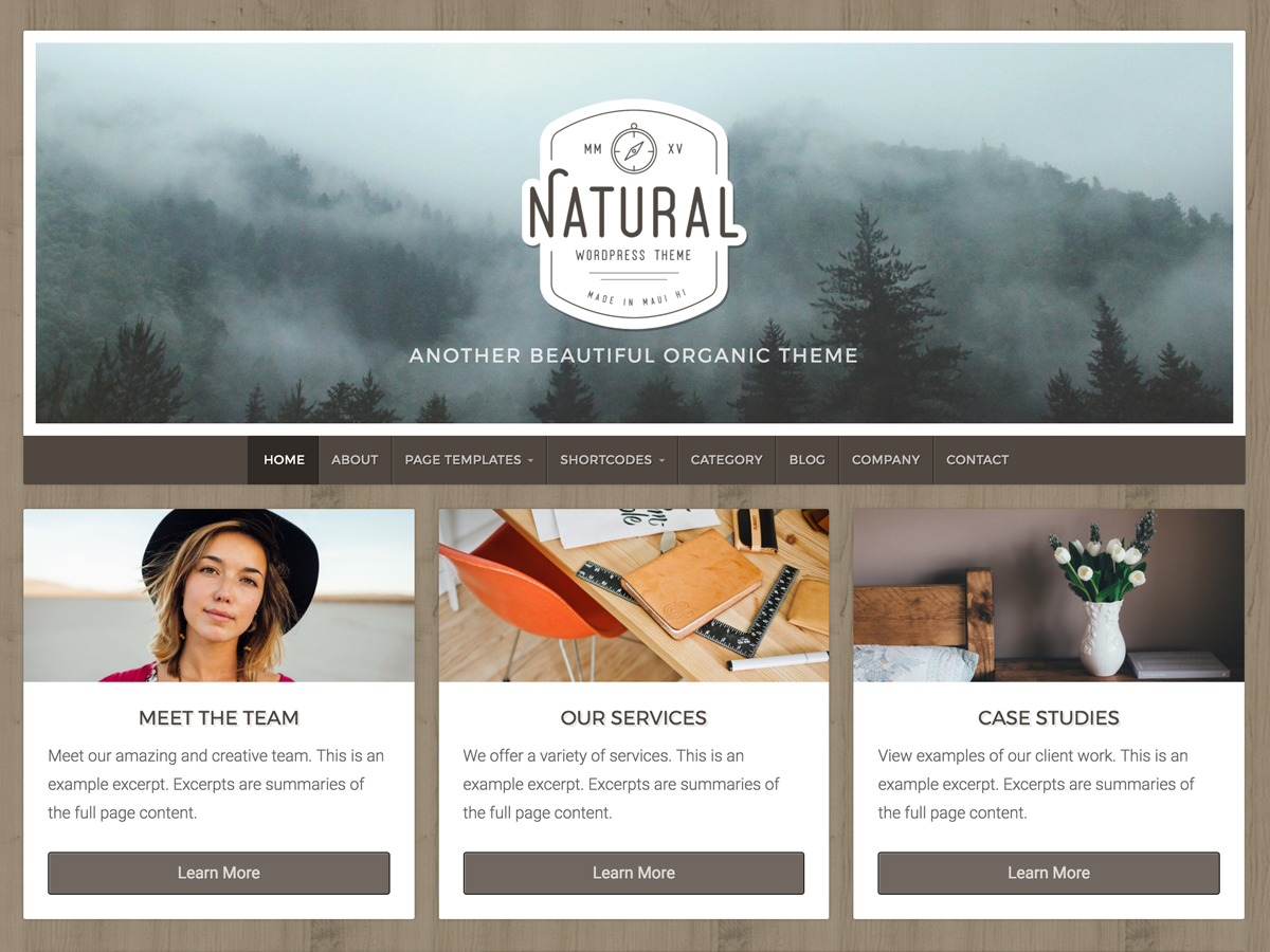 Natural Lite theme screenshot