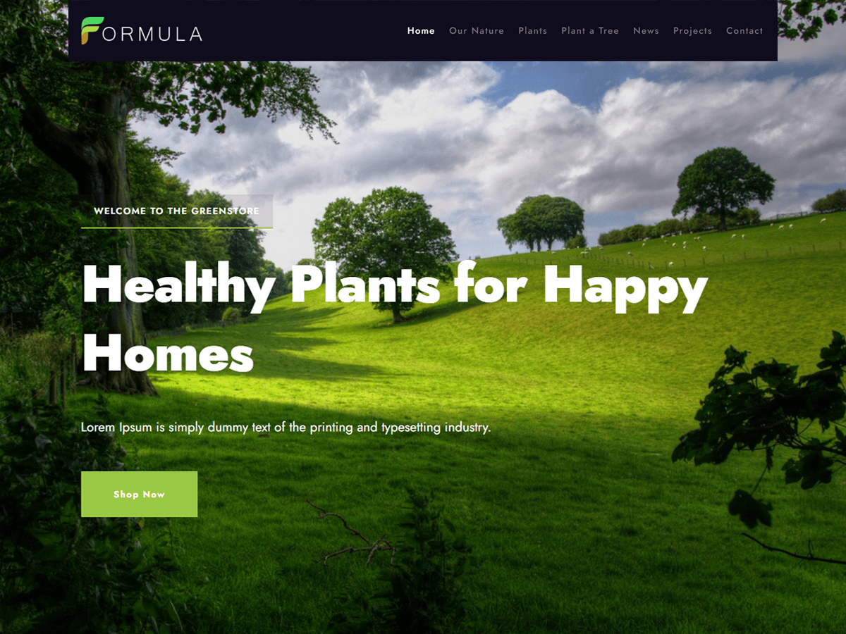 Nature Formula theme screenshot